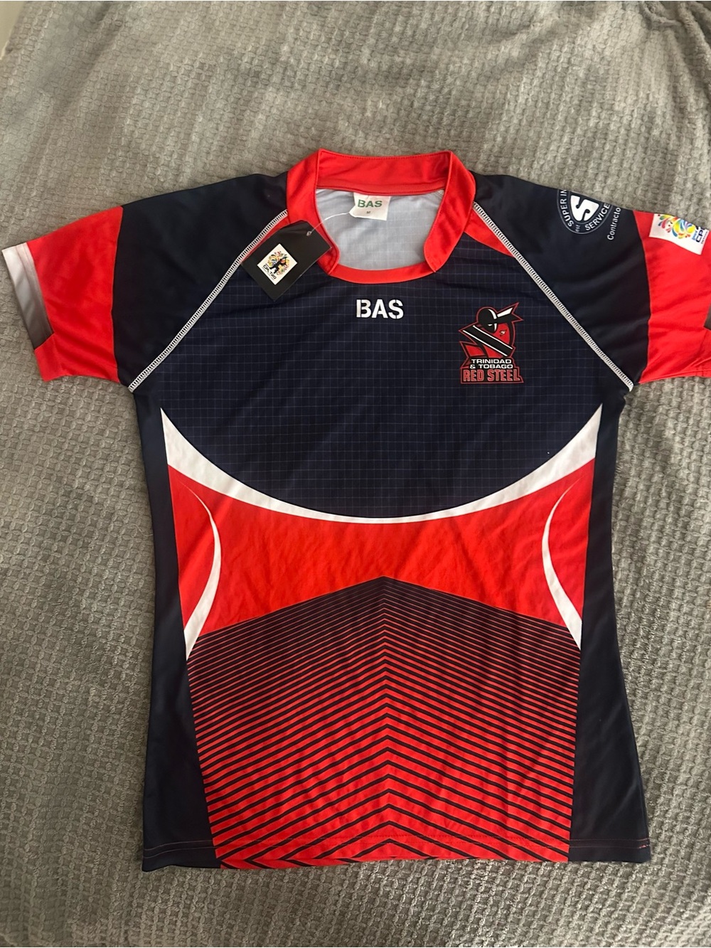 Unisex Red & Navy Trinidad Red Steel Cricket CPL T20 Jersey